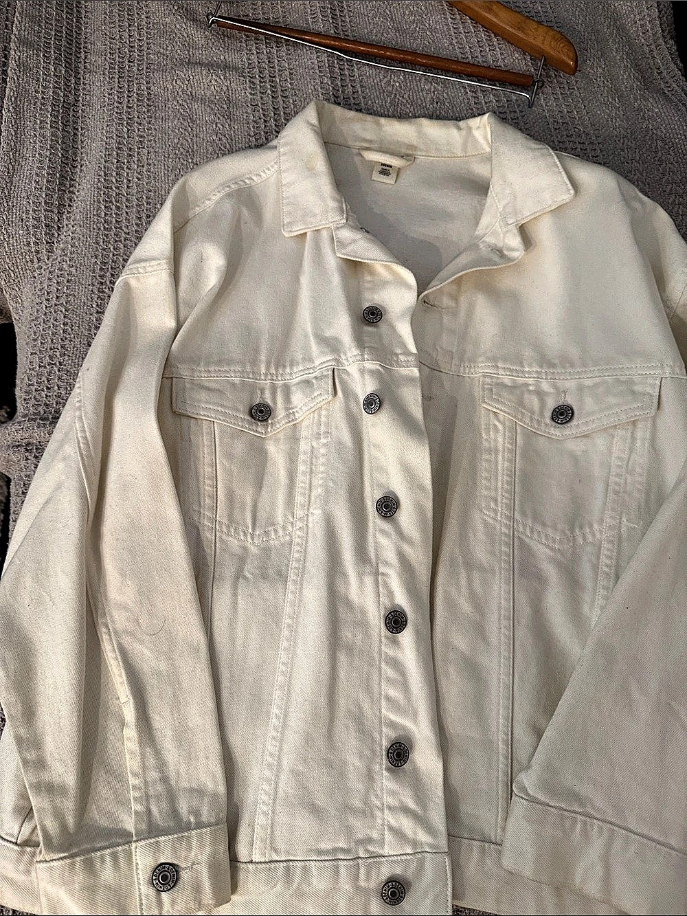 &Denim & Women's Jacket Size Medium in White